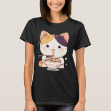 Cute Calico Chat Abattage Ramen