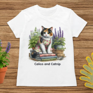 T-shirt Cute Calico et Amoureux des chats de cuisine