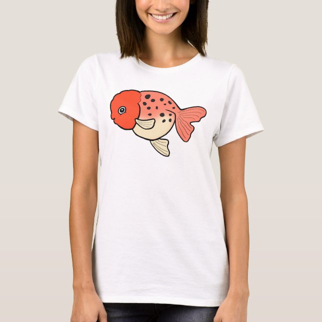 T-shirt Cute Calico Ranchu Poisson d'or Fancy goldfish lov (Devant)