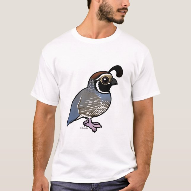 T-shirt Cute California Quail (Devant)