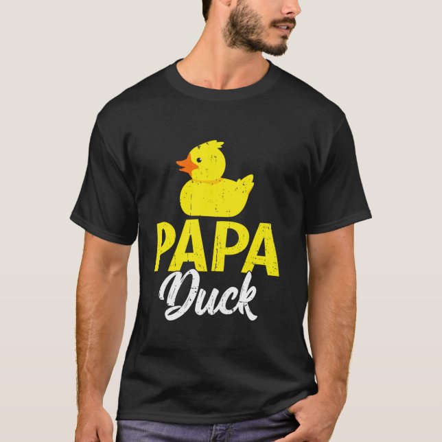 T-shirt Cute Canard Canards Amour Drôle Papa Duck Père (Devant)