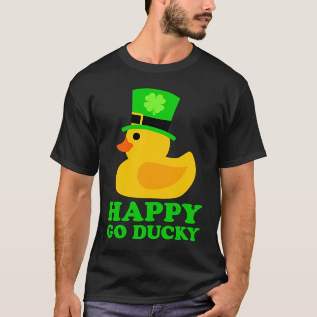 T-shirt Cute canard en caoutchouc Lucky Four Leaf C Leprec (Devant)