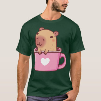 T-shirt Cute Capybara Dans Une Mug
