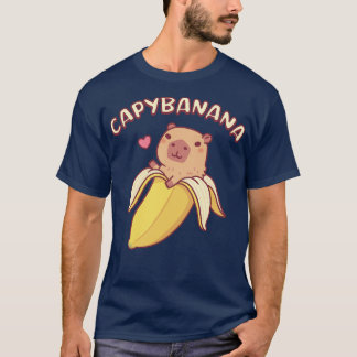 T-shirt Cute Capybara En Banana Capybanana Funny Pun