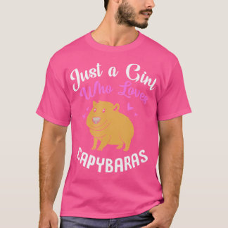 T-shirt Cute Capybara Juste Une Fille Qui Aime Les Capybar