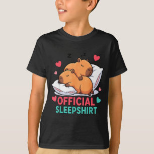 T-shirt Cute Capybara Official Pyjama de Nuit Confortable