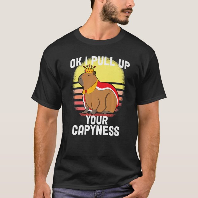 T-shirt Cute Capybara Ok J'Ai Tiré Capybara Meme Retro (Devant)