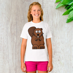 T-shirt Cute Cartoon Beaver Funny Bois Animal