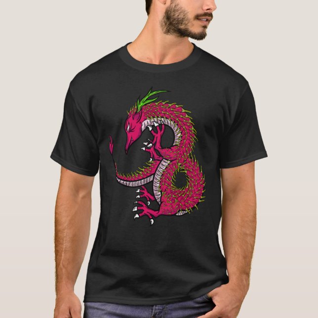 T-shirt Cute Cartoon Dragon Fruit chinois Dragon Classic T (Devant)
