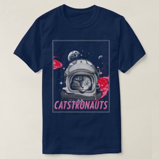 T-shirt Cute Cat Astronaut Feline Space Pet Owner Science  (Design devant)