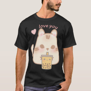 T-shirt Cute Cat Boba valentines jour