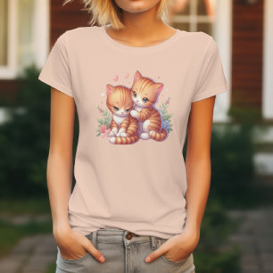 T-shirt Cute Cat Design : Whiskers et Charme