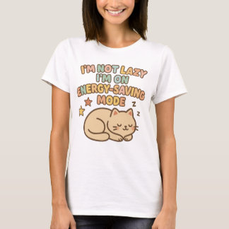 T-shirt Cute Cat Energy Saver Tee