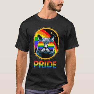 T-shirt Cute Cat Pride Rainbow LGBTQ Gay Lesbian Pride
