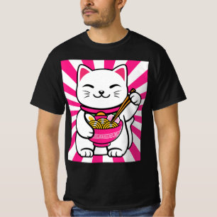 T-shirt Cute Cat Ramen Anime Kawaii Ado cadeau ados
