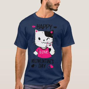 T-shirt Cute Cat Valentines Day for Girls Kitty Quota