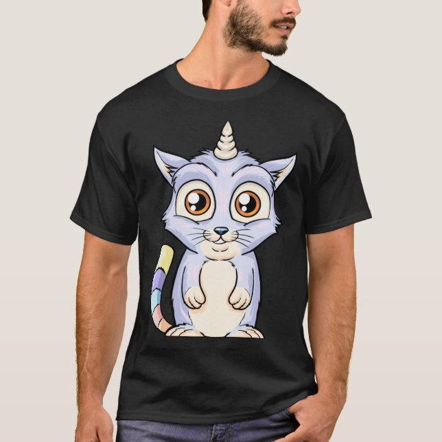 T-shirt Cute Caticorn (Devant)