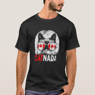 T-shirt Cute Catnada  Canada Chat Feuille d'érable Canadie