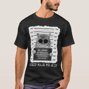 T-shirt Cute Catnip M'A Fait Faire Chat Mugshot Homme T-sh