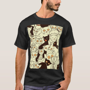 T-shirt Cute Cats Vintage Motif papier peint