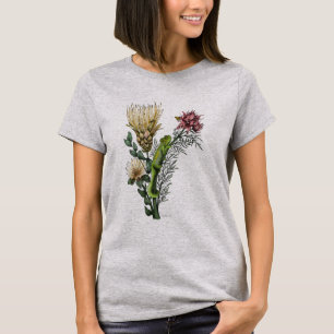 T-shirt Cute Chameleon en Floral Bouquet Art Botanique