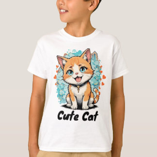 T-shirt Cute chat