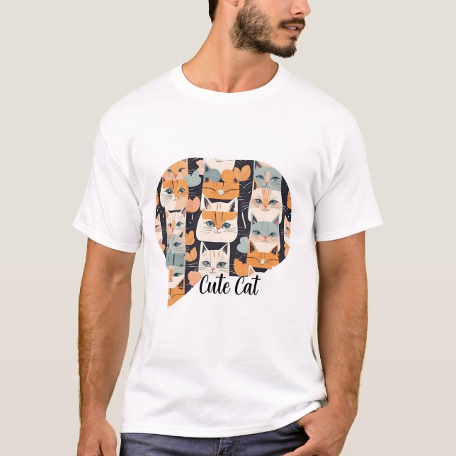T-shirt Cute chat (Devant)