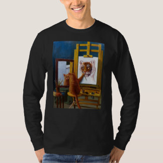 T-shirt Cute Chat Artistique - Cute Peinture de Chat L