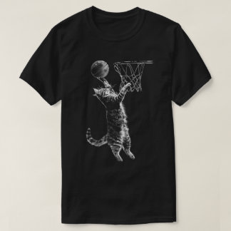 T-shirt Cute Chat Basketball Dunk Joueur Animal Sports Ven