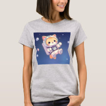 Cute chat dans le style animé Space