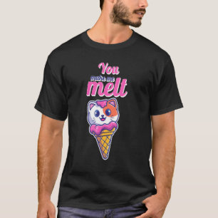 T-shirt Cute Chat Dans Un Cône Vous Me Faites Fondre La Cr