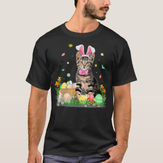 T-shirt Cute Chat Jour de Pâques Oeufs de lapin Costume Me