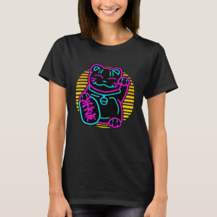 T-shirt Cute Chat Maneki Neko Japonais Bienvenue Kitten