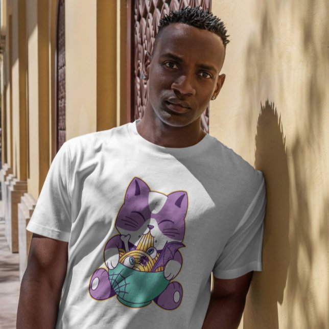 T-shirt Cute chat manger Halloween Ramen (Créateur téléchargé)