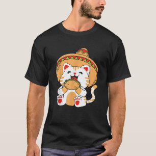 T-shirt Cute Chat Manger Taco