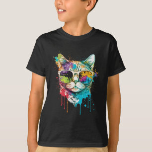 T-shirt Cute chat Motif Pop Art Chat