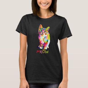T-shirt Cute Chat Pour Kitten Coloré Kitty Adoption
