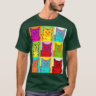 T-shirt Cute Chat pour les amateurs de chatons Art coloré