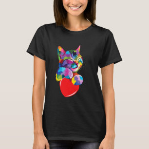T-shirt Cute Chat Pour Les Amateurs De Kitten Colorful Kit