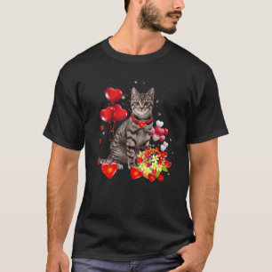 T-shirt Cute Chat Valentines Day Drôle Chat Valentine Cade