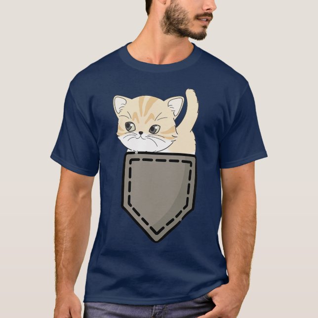 T-shirt Cute chaton Chat en poche J'aime chats 1 (Devant)
