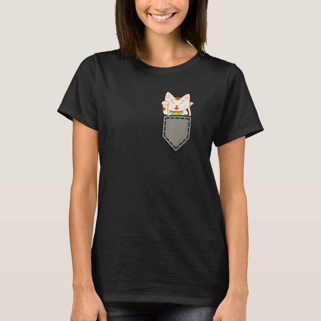 T-shirt Cute chaton Chat en poche J'aime chats 2 (Devant)