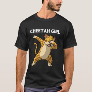 T-shirt Cute Cheetah Design Pour Filles Enfants Chat Chee 