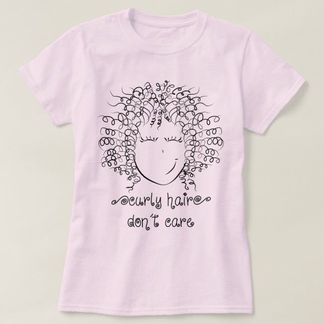 T-shirt CUTE cheveux bouclés ne vous en soucient pas (Design devant)
