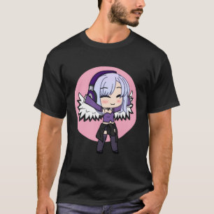 T-shirt Cute Chibi Style Kawaii Anime Girl avec ailes