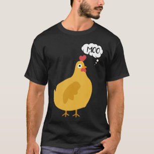 T-shirt Cute Chicken Moo  