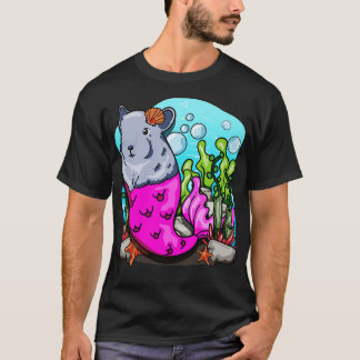 T-shirt Cute Chinchilla sirène