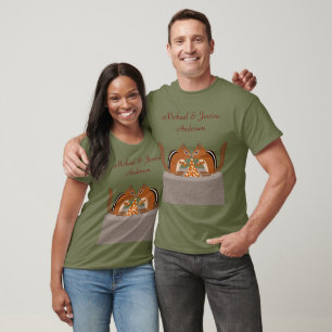T-shirt Cute Chipmunks Mariage de automne personnalisé