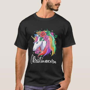 T-shirt Cute Christinacorn Nom personnalisé Unicorn Chris