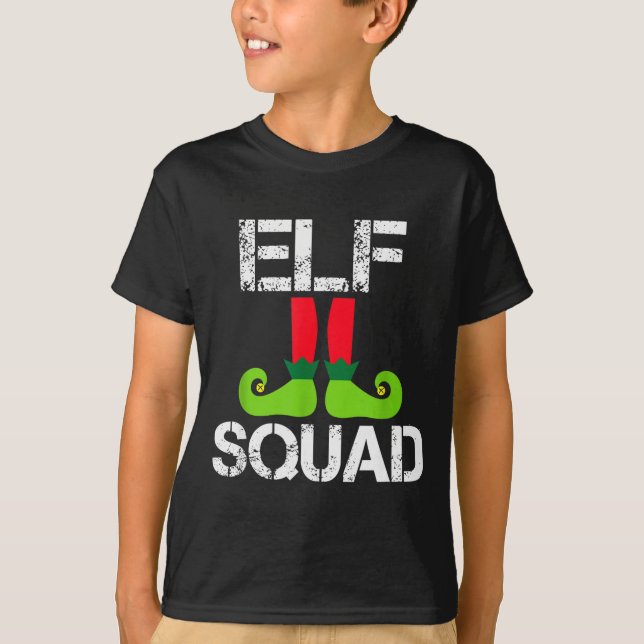 T-shirt Cute Christmas Cheer Elf Squad Santa's Helper  (Devant)